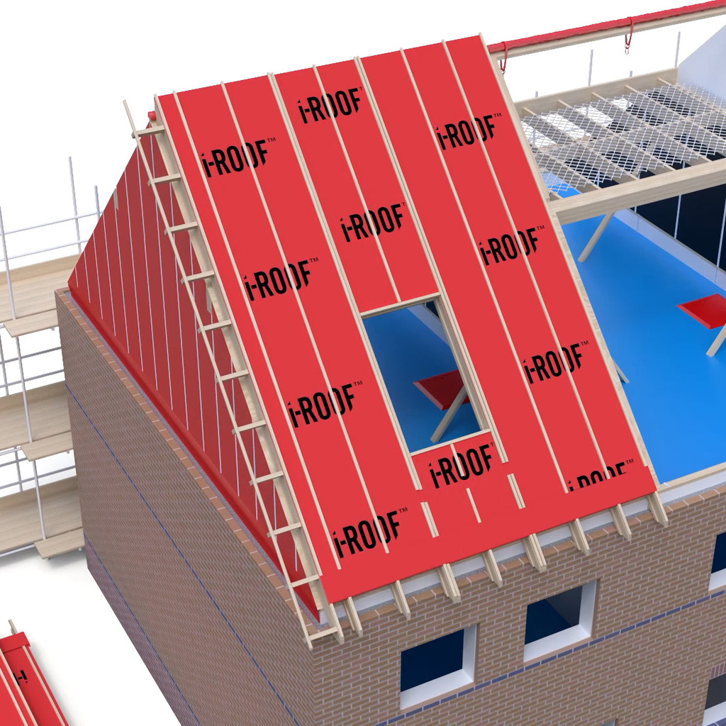 Still from an animation to show the benefits of i-ROOF