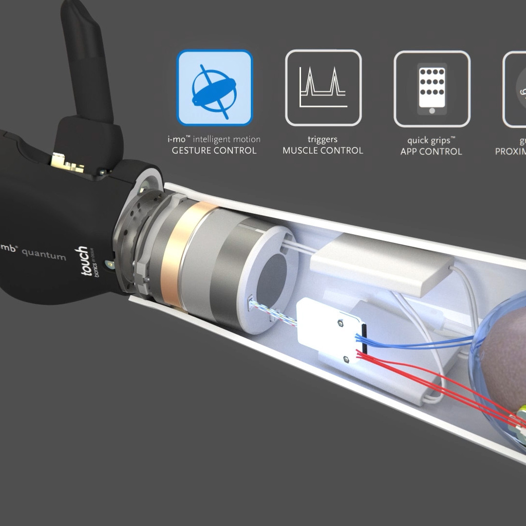 Still from an animation of a Bionic arm  for Liddell Jones Ltd