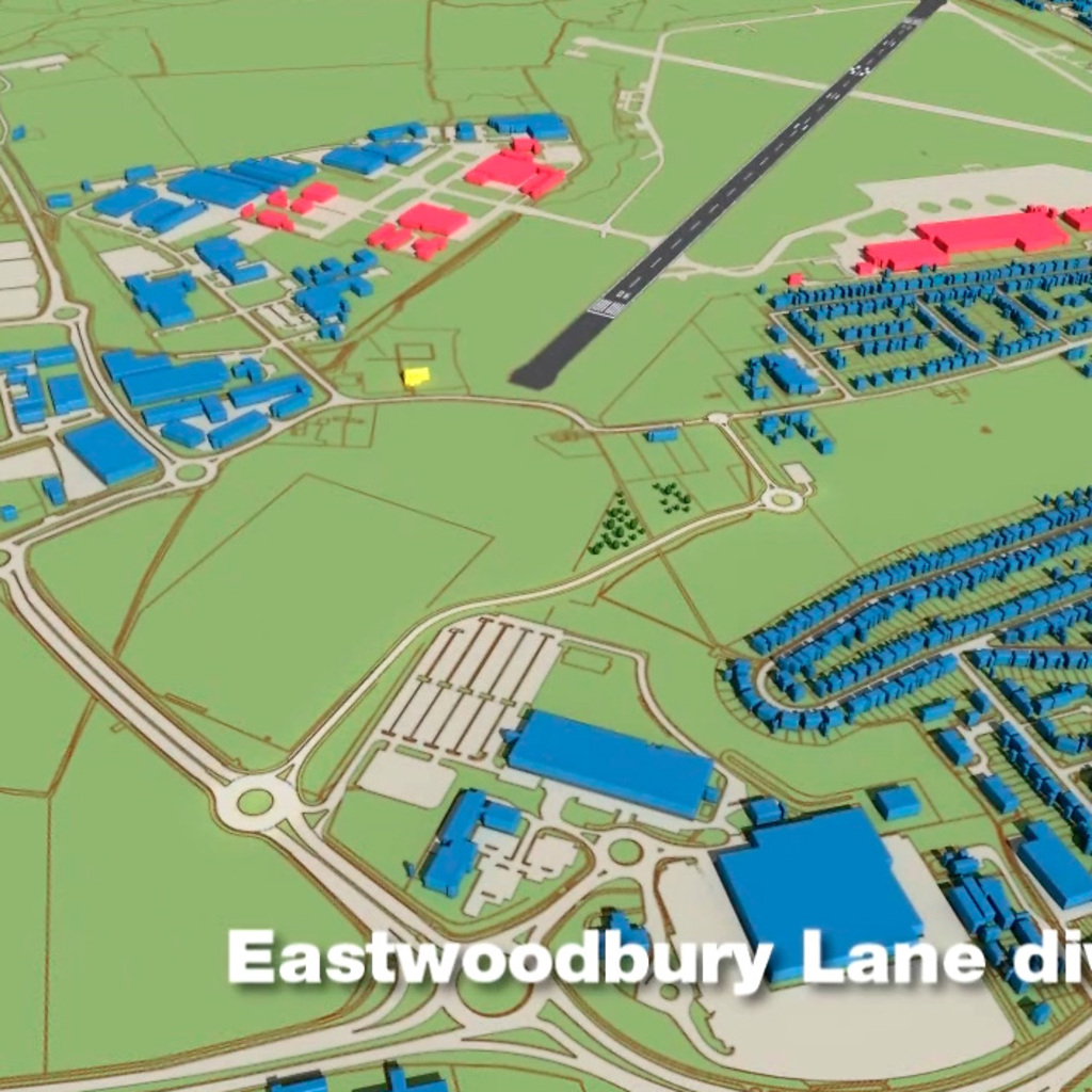Still from animation for Southend Airport