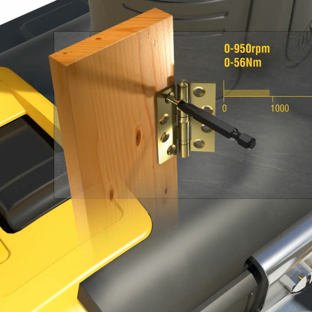 Still from an animation for DeWalt