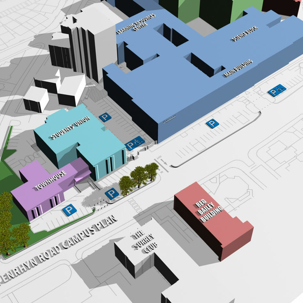 University campus map illustration